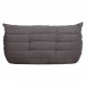 Michel Ducaroy Togo 2.pers sofa reupholstered in grey Alcantara fabric