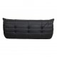 Michel Ducaroy Togo 3.pers sofa reupholstered in black leather