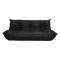 Michel Ducaroy Togo 3.pers sofa reupholstered in black leather