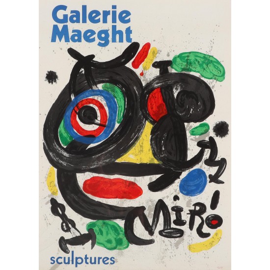 Joan Miró: “Sculptures”. Litografisk udstillingsplakat fra Meaght 
