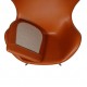 Arne Jacobsen Egg newly upholstered with walnut aniline leather