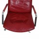 Jørgen Kastholm lounge chair in red leather with patina