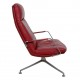 Jørgen Kastholm lounge chair in red leather with patina