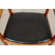 Hans Wegner the chair, Mahogany and black leather