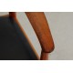 Hans Wegner the chair, Mahogany and black leather