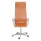 Arne Jacobsen Tall Oxford office chair reupholstered in walnut aniline leather