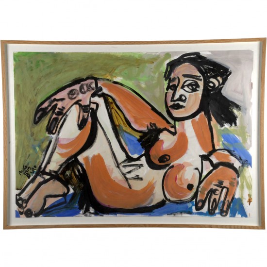 Birgitte Vad (1980-): Liggende kvindemodel.