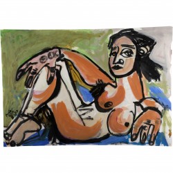 Birgitte Vad (1980-): Liggende kvindemodel.