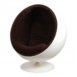 Eero Aariona Ball chair with brown fabric