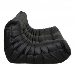 Michel Ducaroy Togo nypolstret 2 personers sofa i sort classic læder Michel Ducaroy Togo nypolstret 2 personers sofa i sort classic læder