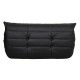 Michel Ducaroy Togo 2.pers sofa reupholstered in black leather