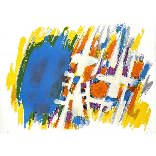 Alfred Manessier Lithography 56x76 cm. Le Message de l'ange (1978)
