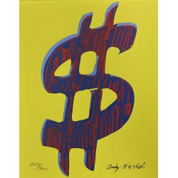 Andy Warhol  "Dollar"  litografi, 40x50 cm Andy Warhol  "Dollar"  litografi, 40x50 cm