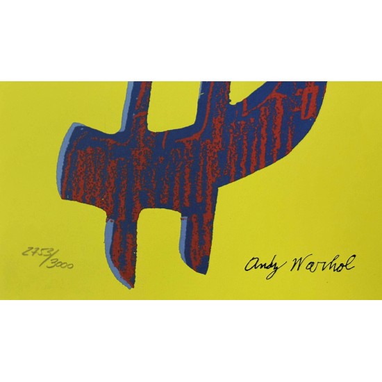 Andy Warhol  "Dollar"  litografi, 40x50 cm