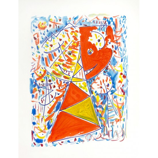 Egill Jacobsen (1910-1998): 'Mask Figure'. Egill Jacobsen (1910-1998): 'Mask Figure'.