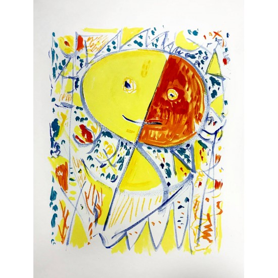 Egill Jacobsen (1910-1998): 'Maskefigur'. Egill Jacobsen (1910-1998): 'Maskefigur'.