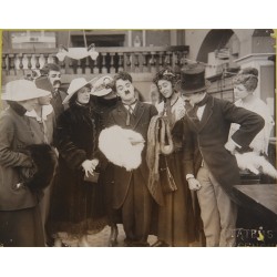 Charlie Chaplin original pressfotos from the danish; Statens filmcentral 4pcs