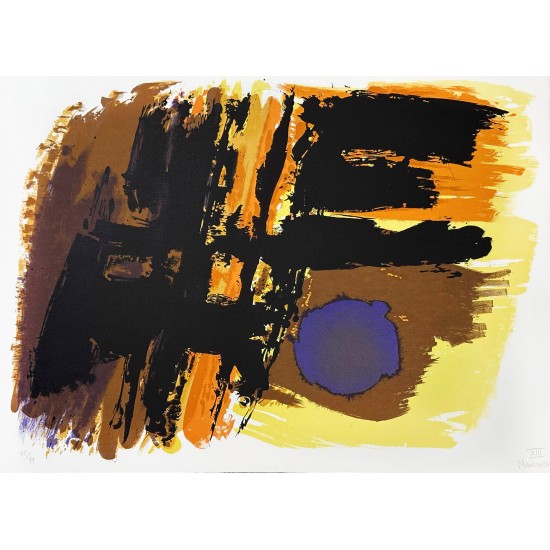 Alfred Manessier Lithography. 56x76cm. Composition Abstraite (1975)
