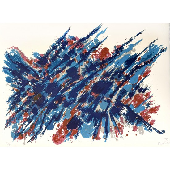 Alfred Manessier lithography 56x76 cm. Le Sang et l'eau (1978)