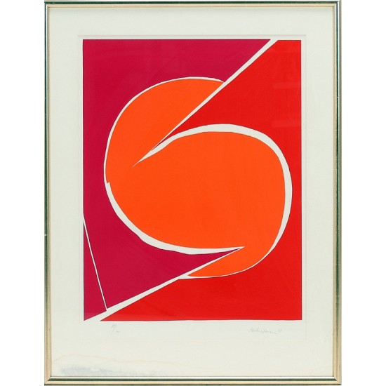 Richard Mortensen (1910-1993): 'Stimuli 4', serigrafi.