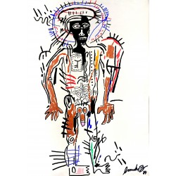 JEAN-MICHEL BASQUIAT, Tusch på karton