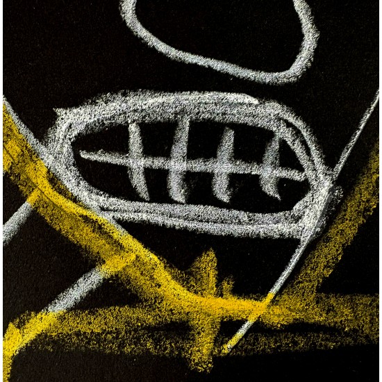 JEAN-MICHEL BASQUIAT, Oliekridt på karton