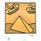 Keith Haring Litografi Pyramide med ufoer  70x50cm