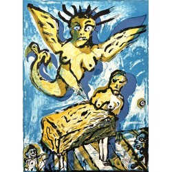 Jean-Clarence Lambert, litografi 16/100 Cobra kunstner 