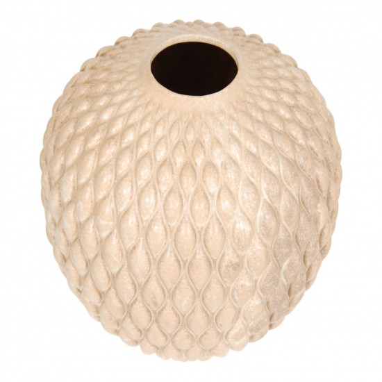 Anders Børgesen beige stoneware vase H: 22,5 cm