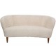 Danish 2.Seater sofa reupholstered in Sheepskin