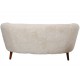 Danish 2.Seater sofa reupholstered in Sheepskin