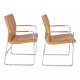 Jørgen Lund and Ole Larsen Set of BO-850 armchairs with patinated leather