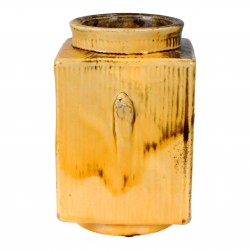 Herman Kähler vase lysegul H: 17,5 Herman Kähler vase lysegul H: 17,5