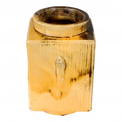 Herman Kähler vase lysegul H: 17,5 Herman Kähler vase lysegul H: 17,5