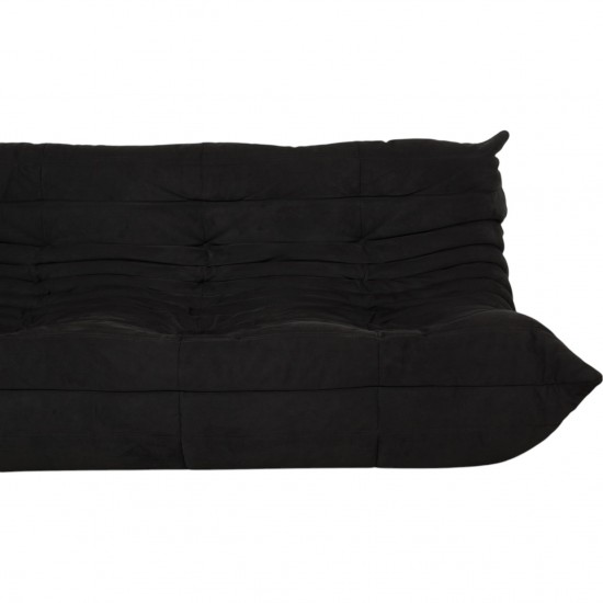 Lignet Roset 3.personers TOGO sofa i gråt Alcantara stof