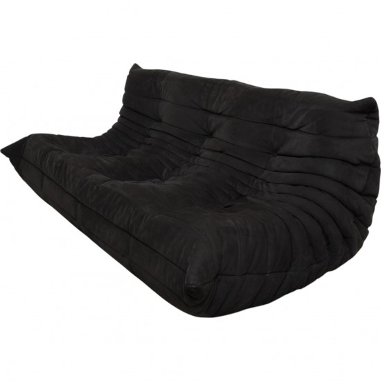 Lignet Roset 3.personers TOGO sofa i gråt Alcantara stof