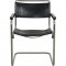 Mart Stam S34 armchair in black leather