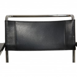 Mart Stam S34 armchair in black leather