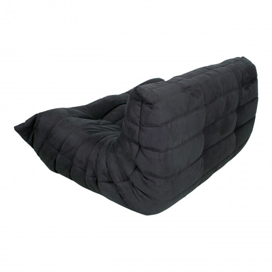 Michel Ducaroy Togo sofa set black alcantara (3)