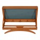 Adam Hoff and Poul Østergaard foldable hanger/coat rack, teak with a background of blue formica