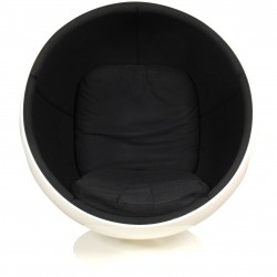 Eero Aarino Ball chair in black fabric