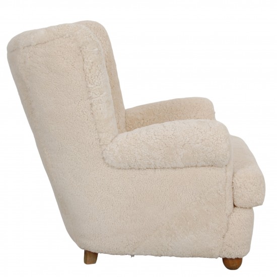 Danish Lounge chair in wool