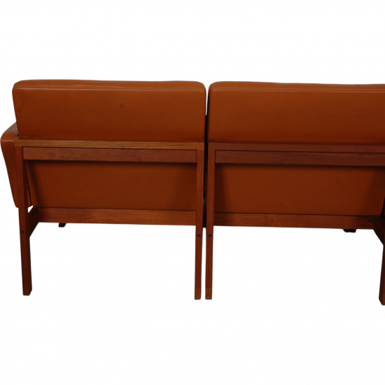 Ole Gjerløv-Knudsen 4-personers modulin sofa i cognac læder