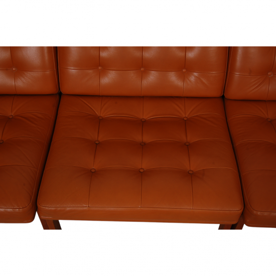 Ole Gjerløv-Knudsen 4-personers modulin sofa i cognac læder