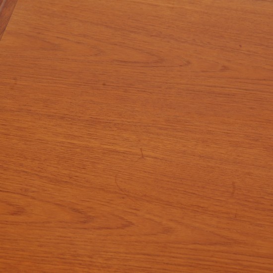 Desk of teak with 4 drawers