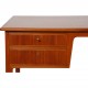 Desk of teak with 4 drawers