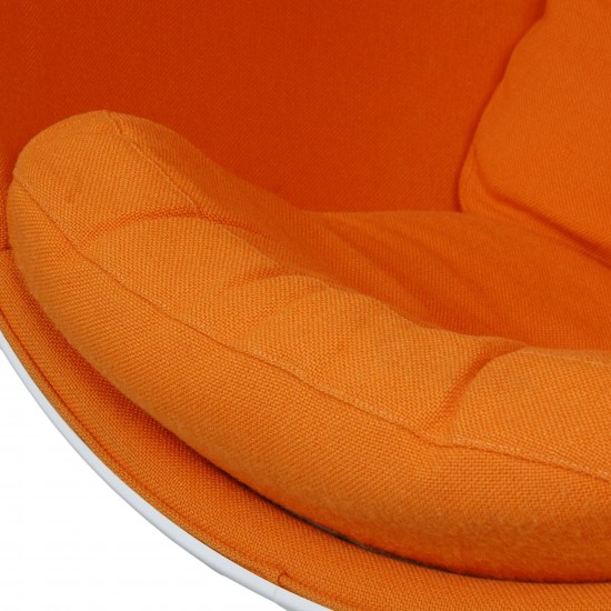 Eero Aarino Ball chair in Orange Hallingdal fabric