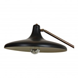 Danish Design Floorlamp with black shade and base H139cm Danish Design Floorlamp with black shade and base H139cm