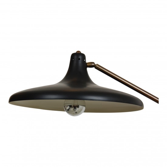 Danish Design Floorlamp with black shade and base H139cm