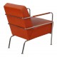 Gunilla Allard Cinema Chair with patinated cognac leather and chrome frame